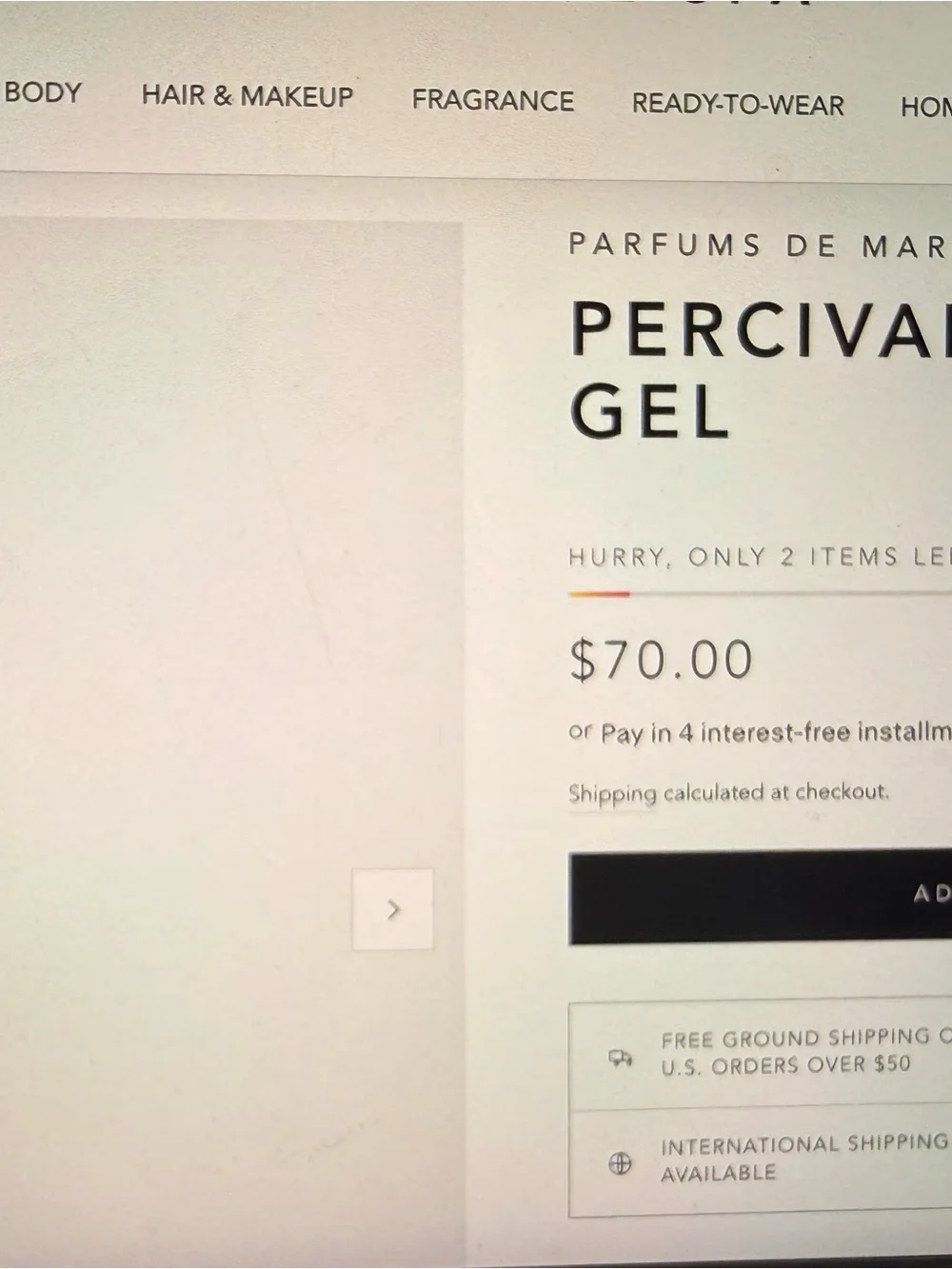 Parfums de Marly Percival shower gel